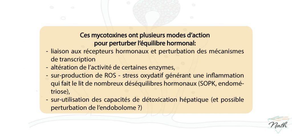 modes d'action des mycotoxines sur le système hormonal